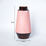 VON CASA Pink Bud Shape Vase (Pink Enamel)