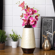 VON CASA Ivory Bud Shape Vase (Ivory Enamel)