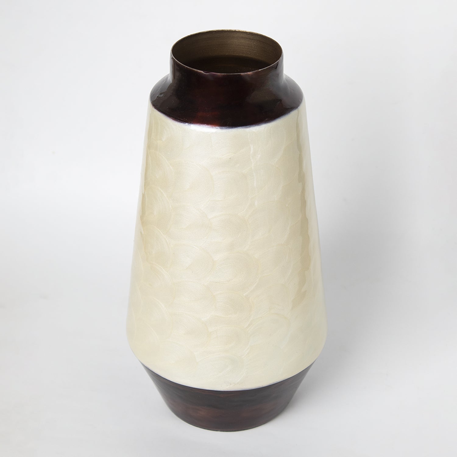VON CASA Ivory Bud Shape Vase (Ivory Enamel)