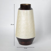 VON CASA Ivory Bud Shape Vase (Ivory Enamel)