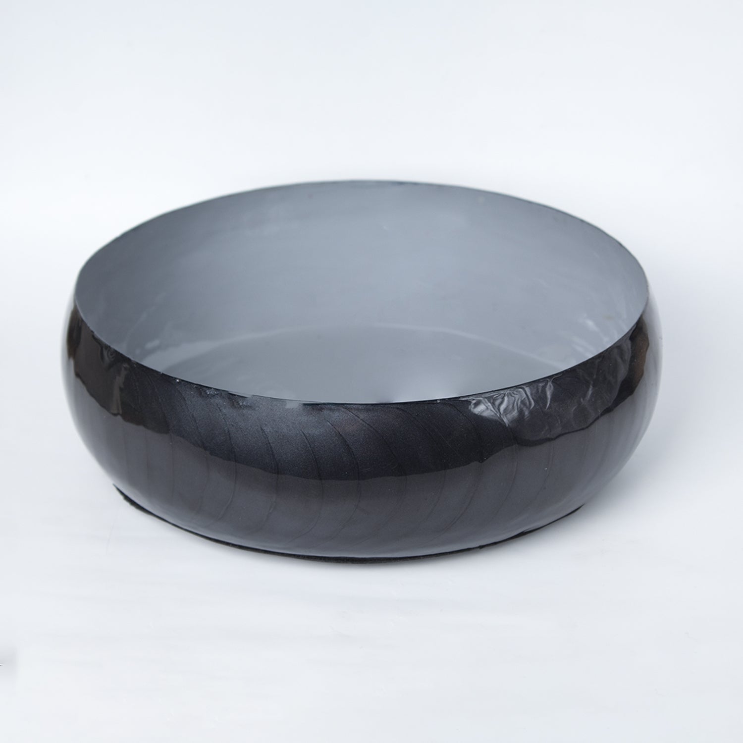 VON CASA Grey Decorative Bowl (Grey Enamel)