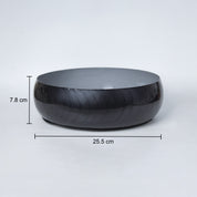 VON CASA Grey Decorative Bowl (Grey Enamel)