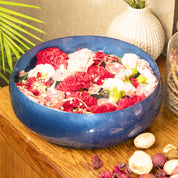 VON CASA Blue Decorative Bowl (Blue Enamel)
