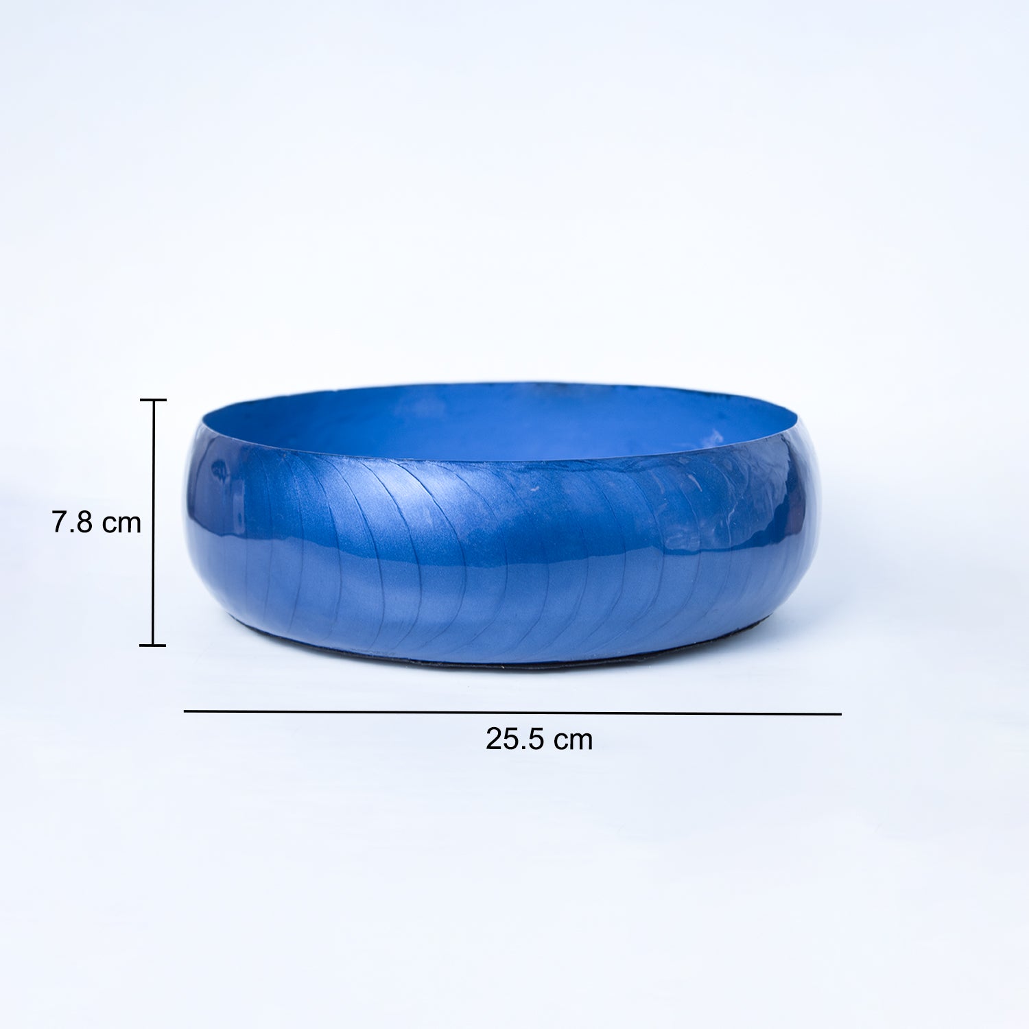VON CASA Blue Decorative Bowl (Blue Enamel)