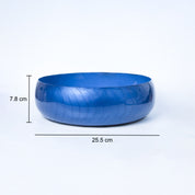 VON CASA Blue Decorative Bowl (Blue Enamel)