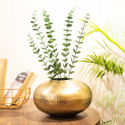 VON CASA Gold Round Flower Vase