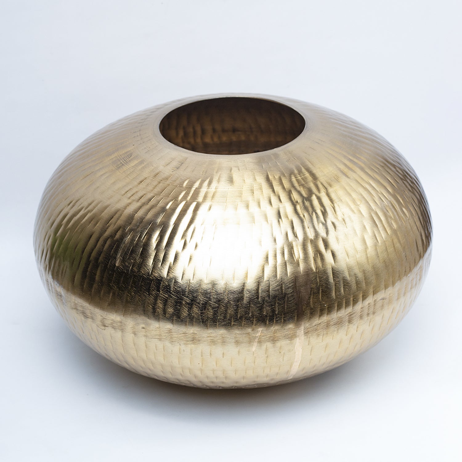VON CASA Gold Round Flower Vase
