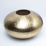 VON CASA Gold Round Flower Vase