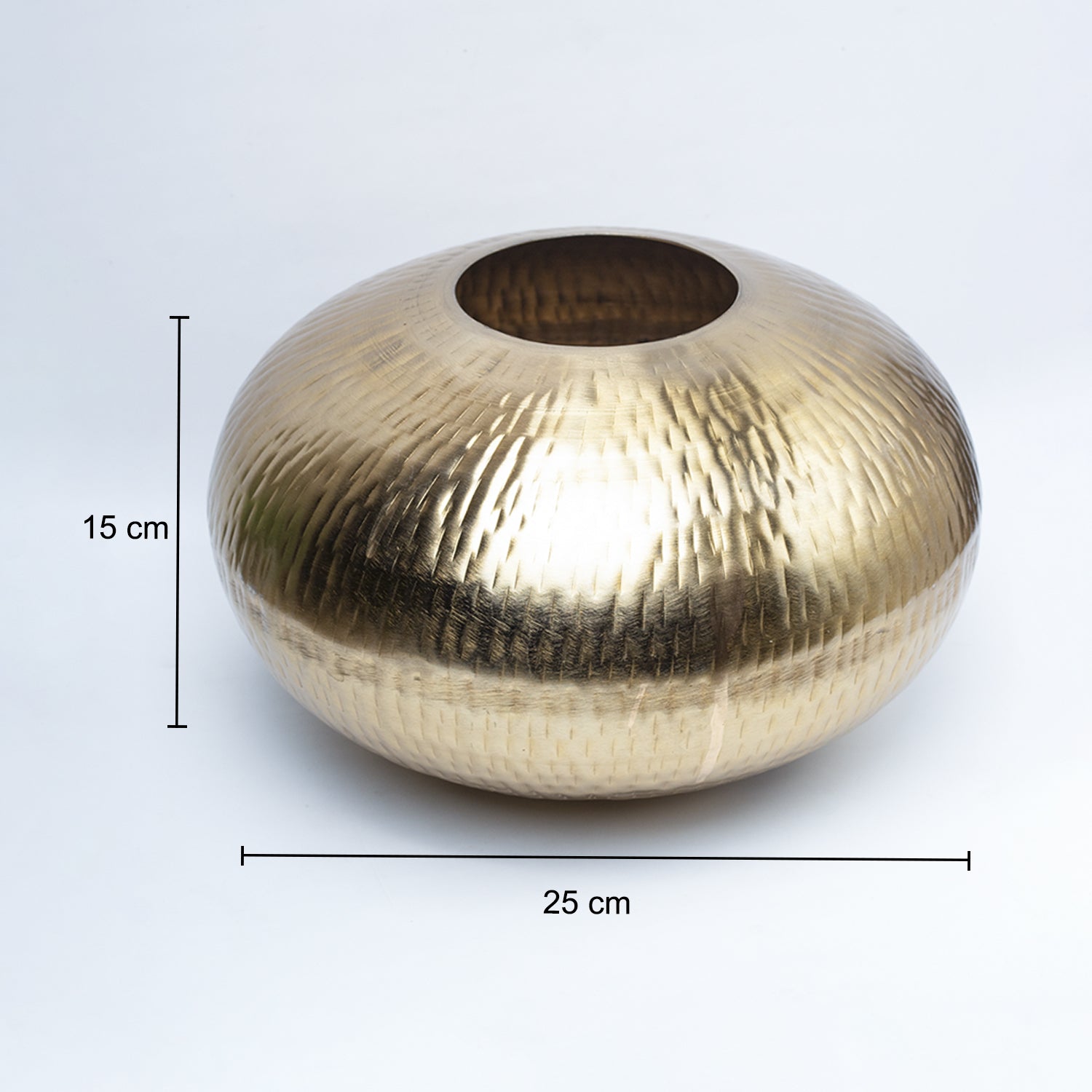 VON CASA Gold Round Flower Vase