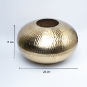 VON CASA Gold Round Flower Vase