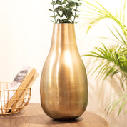 VON CASA Gold Bottle Flower Vase