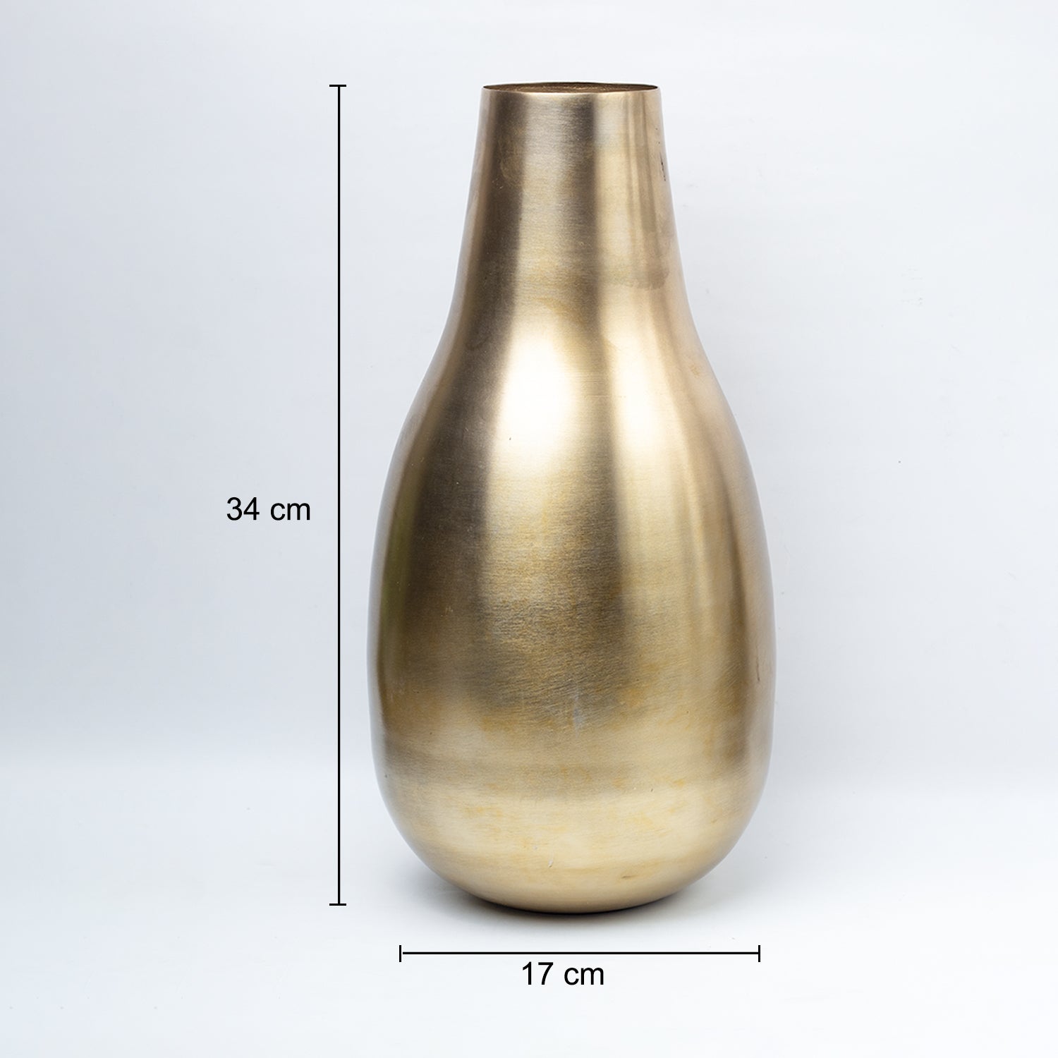 VON CASA Gold Bottle Flower Vase
