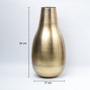 VON CASA Gold Bottle Flower Vase