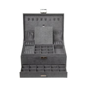 Velvet Grey Jewelry Storage Organizer