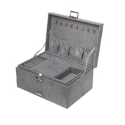 Velvet Grey Jewelry Storage Organizer