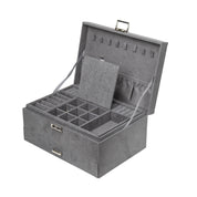 Velvet Grey Jewelry Storage Organizer