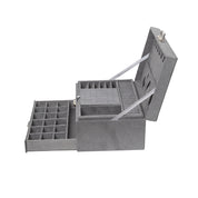 Velvet Grey Jewelry Storage Organizer