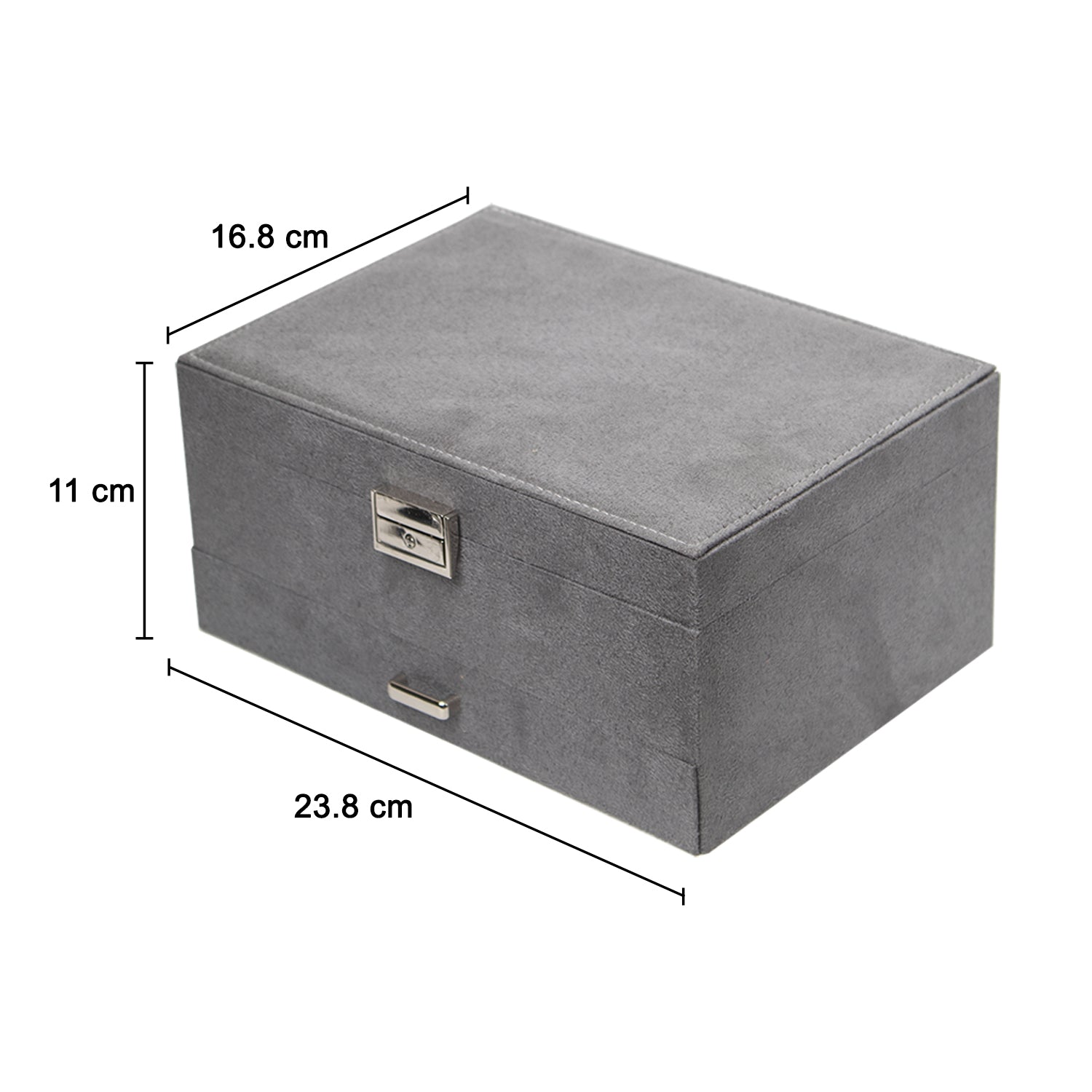 Velvet Grey Jewelry Storage Organizer