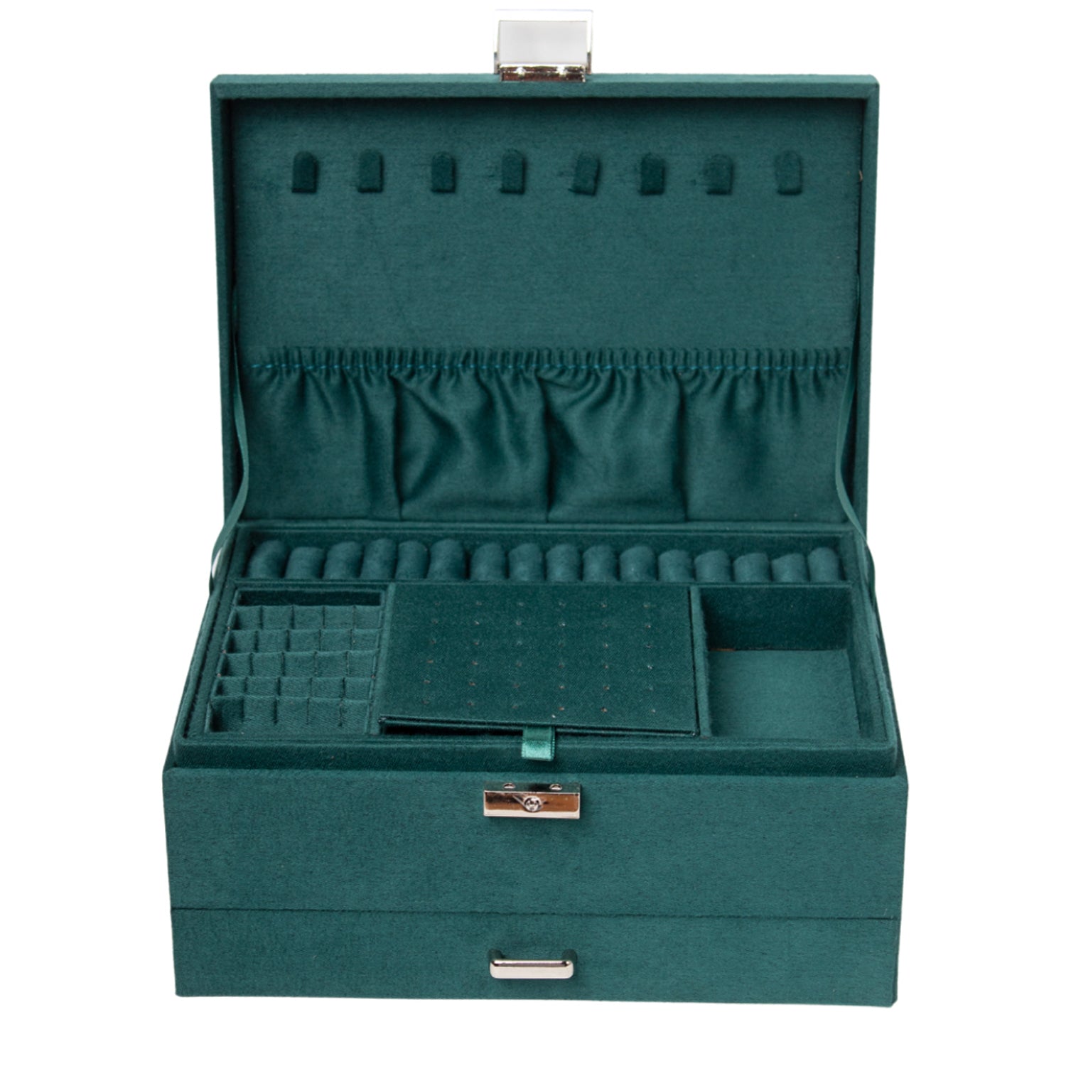 Velvet Green Jewelry Storage Organizer