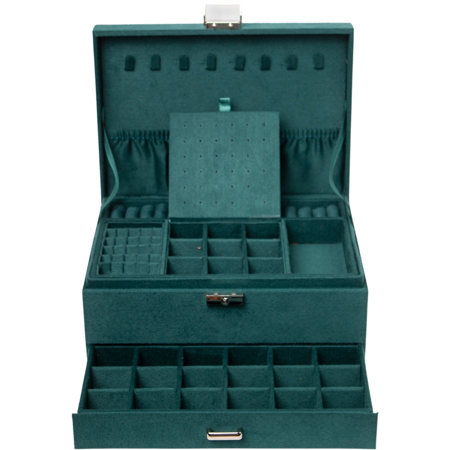 Velvet Green Jewelry Storage Organizer