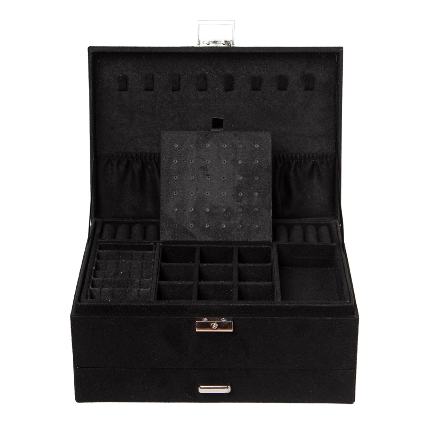 Velvet Black Jewelry Storage Organizer