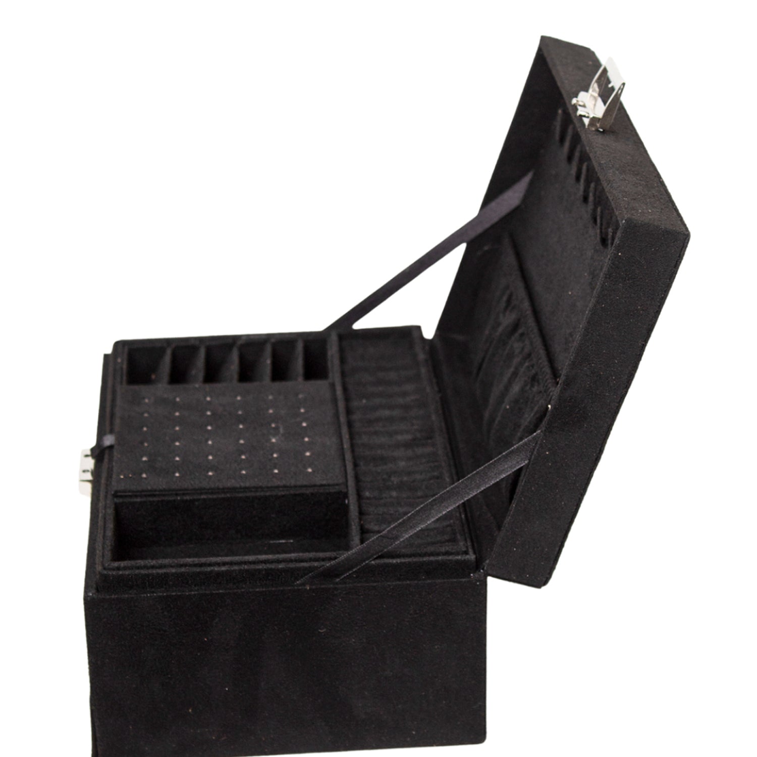 Velvet Black Jewelry Storage Organizer