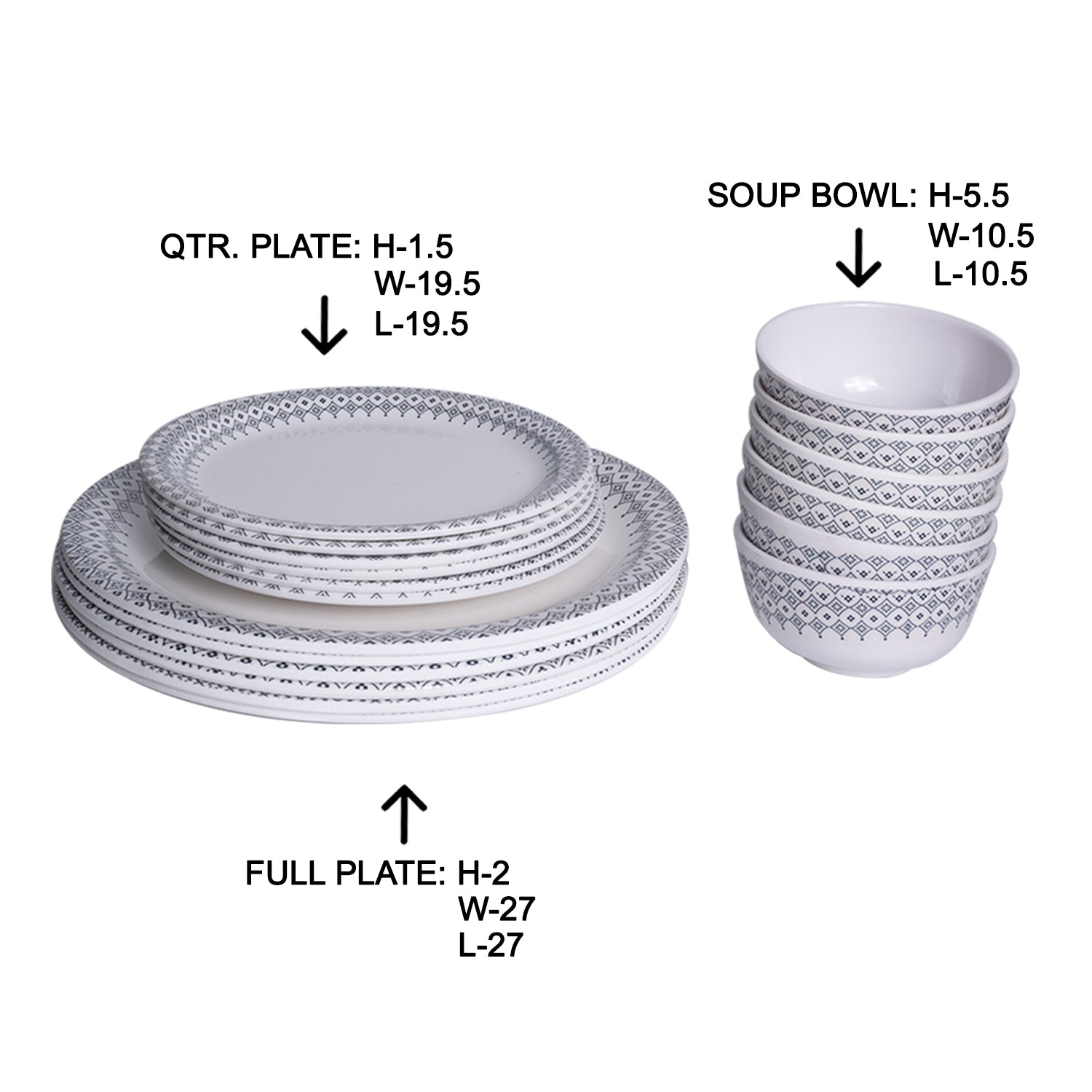 Morracone Dinner Sets - 18 Pcs