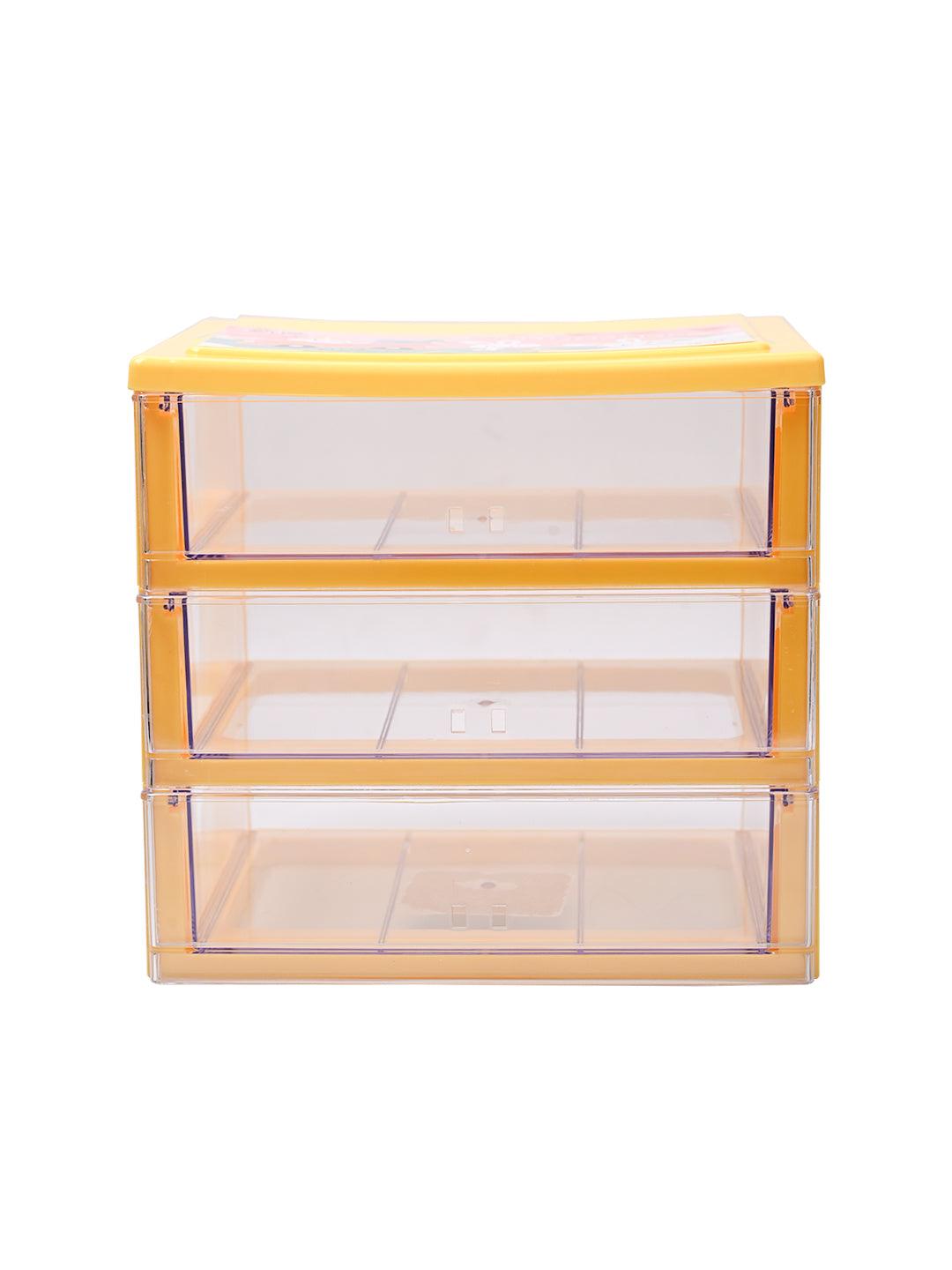 Stylish Yellow 4 Layer Table Drawer - MARKET99