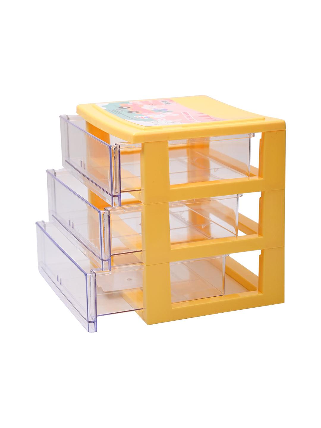 Stylish Yellow 4 Layer Table Drawer - MARKET99