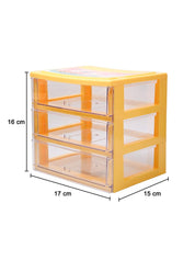 Stylish Yellow 4 Layer Table Drawer - MARKET99