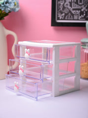 Stylish White 4 Layer Table Drawer - MARKET99