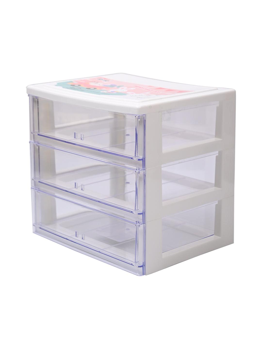 Stylish White 4 Layer Table Drawer - MARKET99