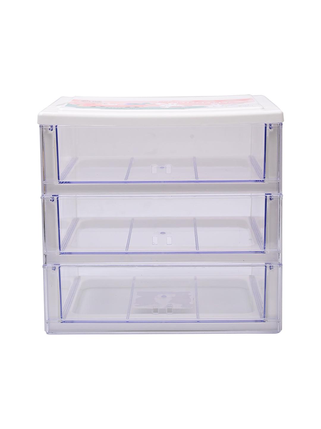 Stylish White 4 Layer Table Drawer - MARKET99