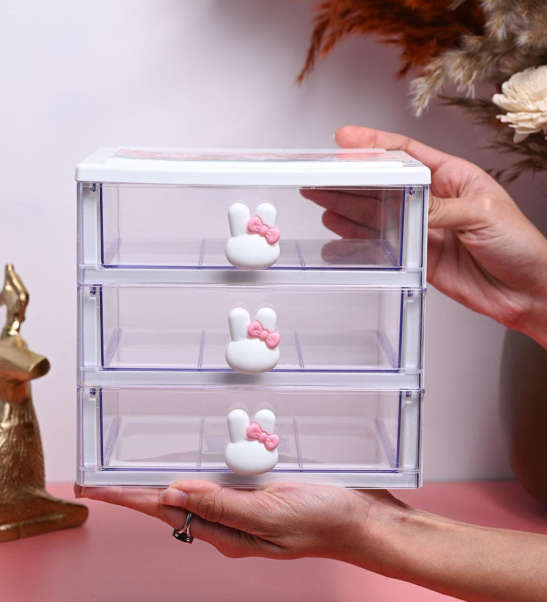 Stylish White 3 Layer Table Drawer - MARKET99