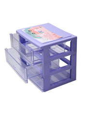 Stylish Purple 4 Layer Table Drawer - MARKET99