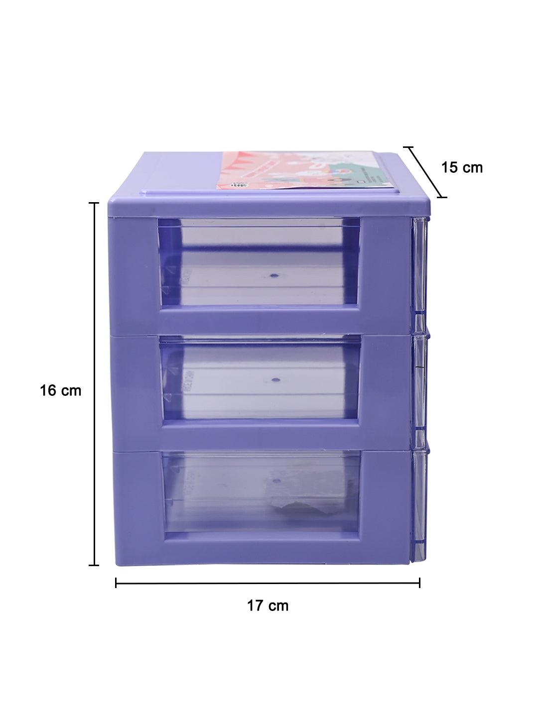 Stylish Purple 4 Layer Table Drawer - MARKET99