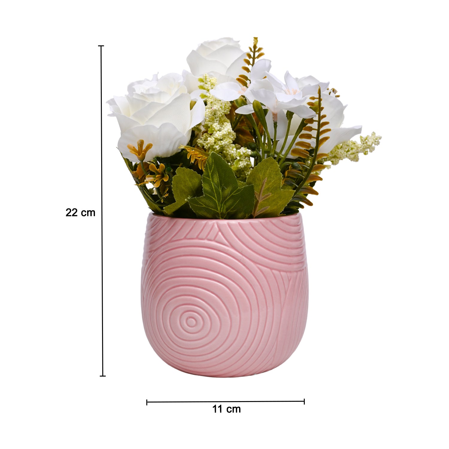 Pink Roses With Brown Pot