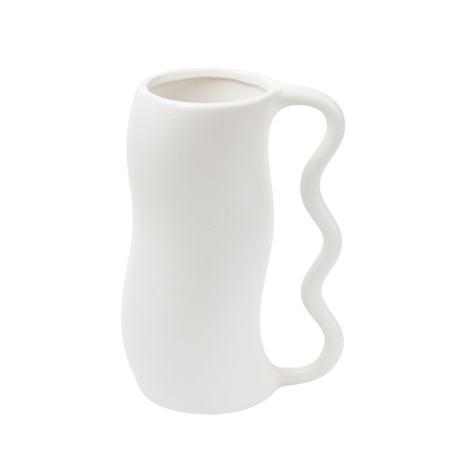 Jug' Cream Ceramic Vase