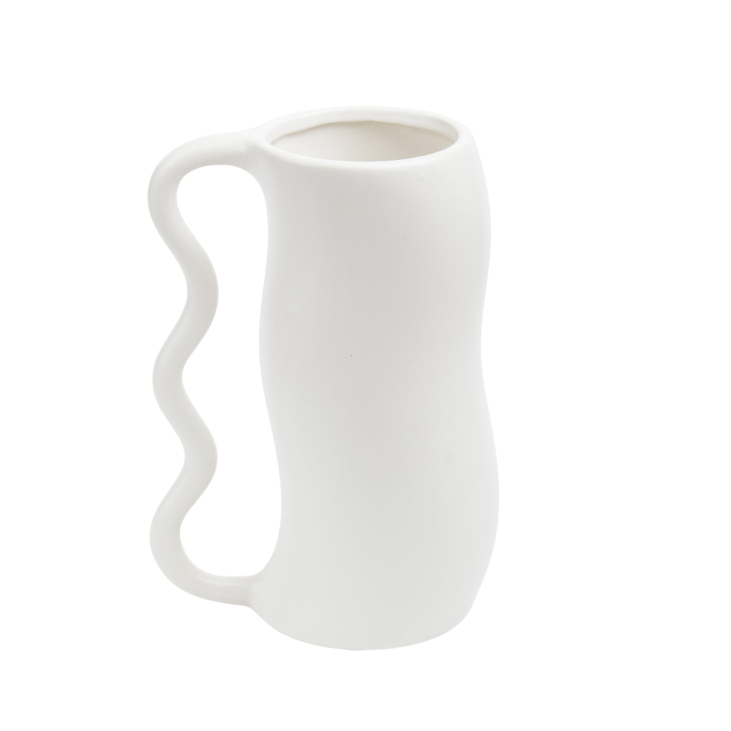 Jug' Cream Ceramic Vase