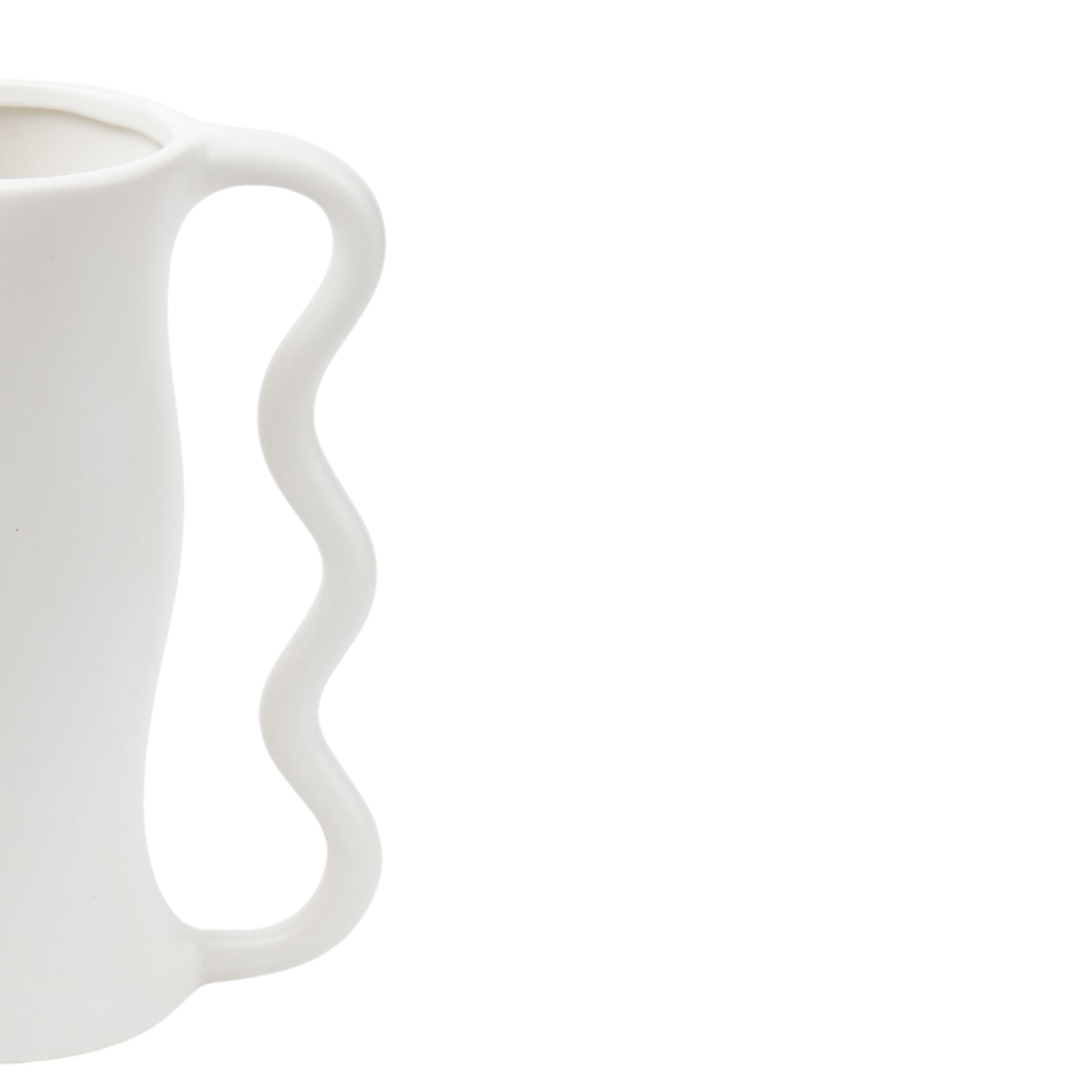 Jug' Cream Ceramic Vase