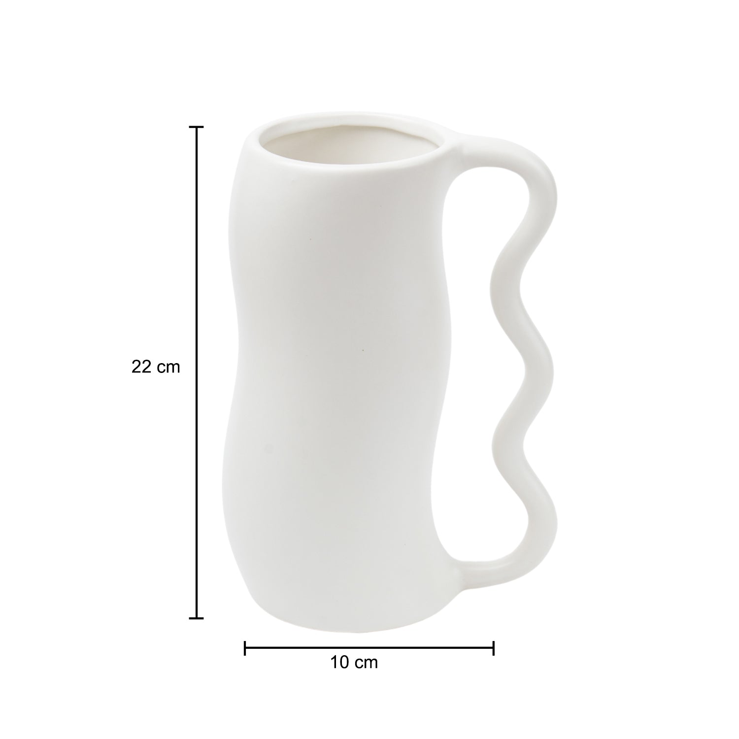 Jug' Cream Ceramic Vase