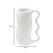 Jug' Cream Ceramic Vase