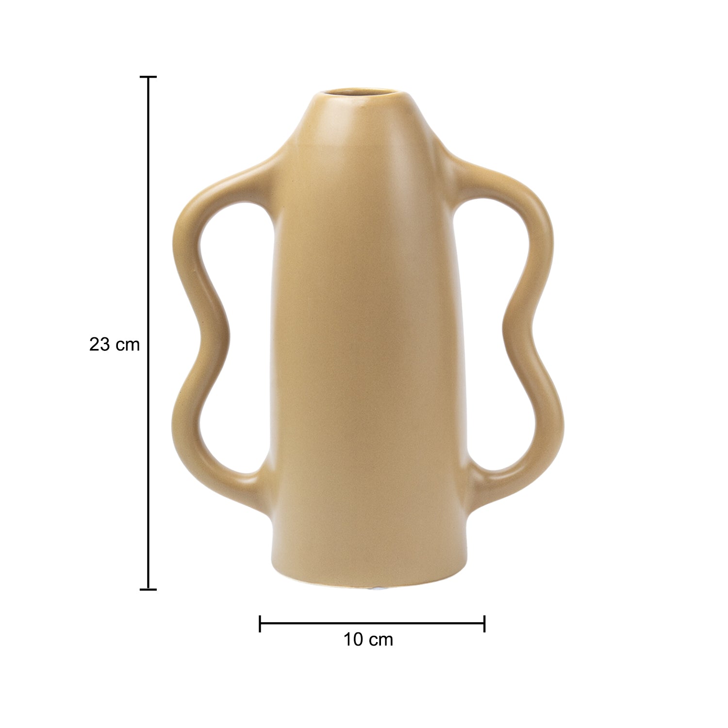 Dual Tone Cream Ceramic Vase
