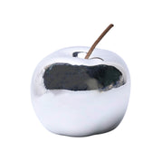 Decorative Ceramic Silver Apple With Leaf