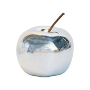 Decorative Ceramic Silver Apple With Leaf