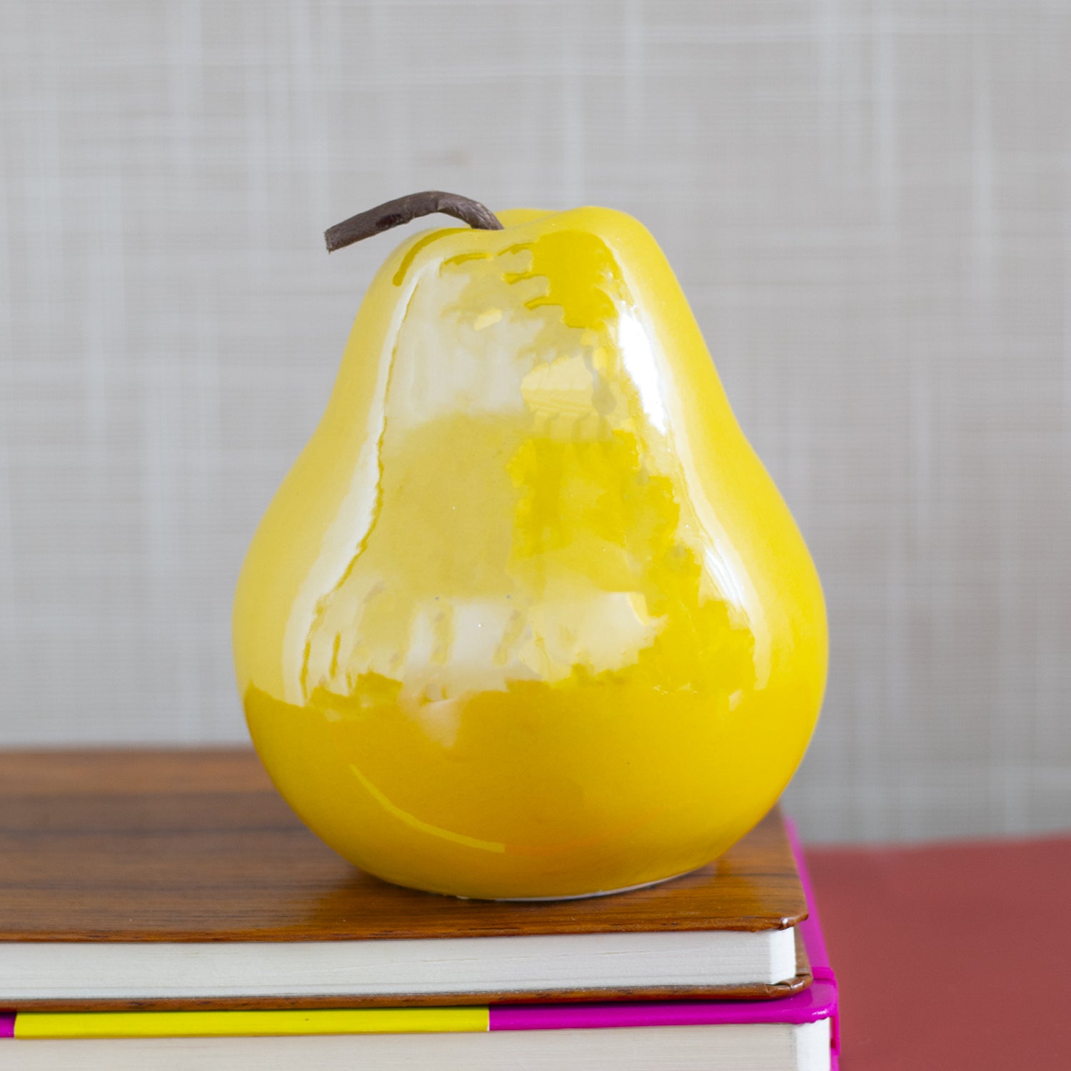 Decorative Ceramic Yellow Pear