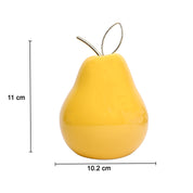Decorative Ceramic Yellow Pear With Leaf