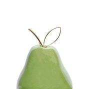 Decorative Ceramic Green Pear  With Leaf