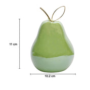 Decorative Ceramic Green Pear  With Leaf