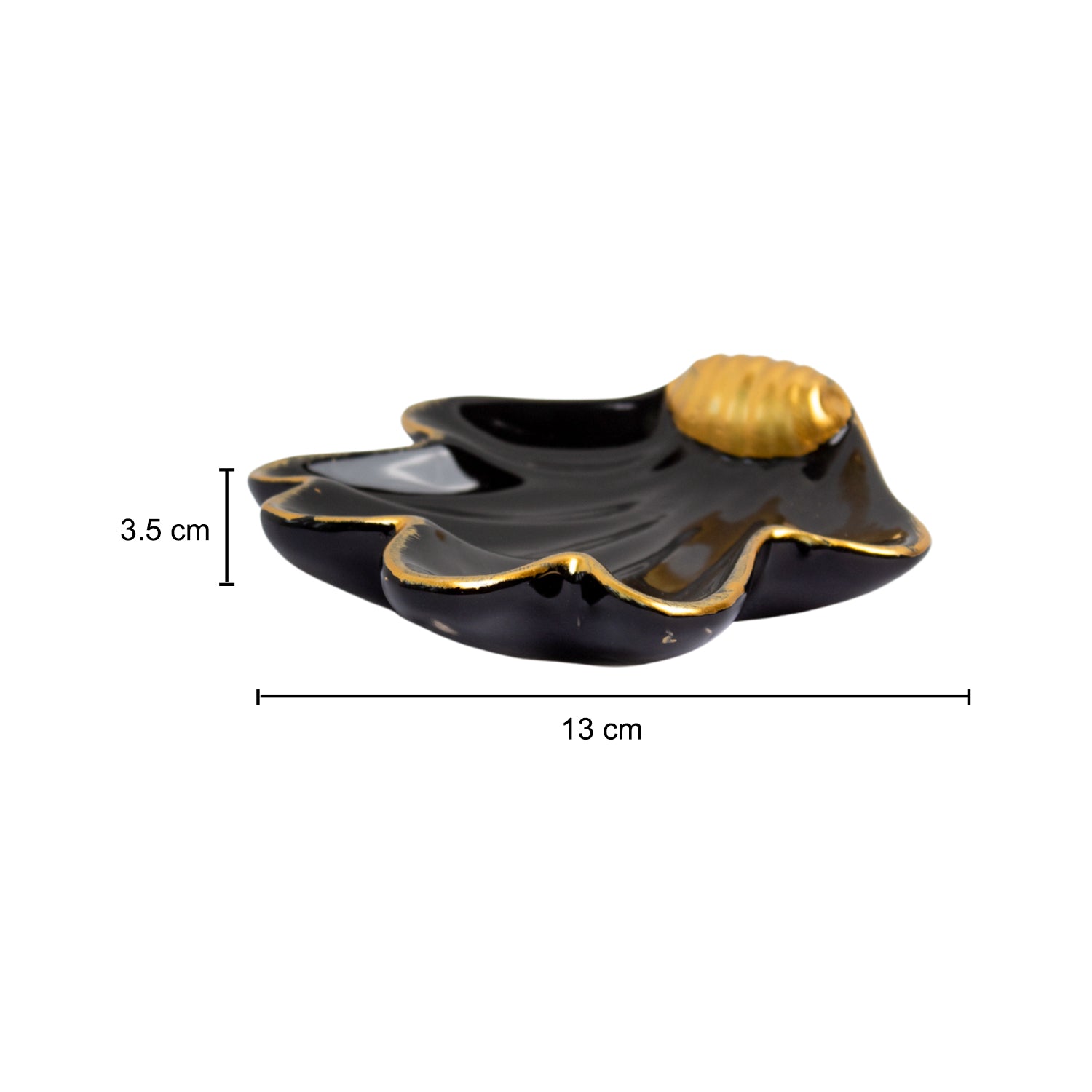 Sea Shell Jewllery Tray Holder - Black